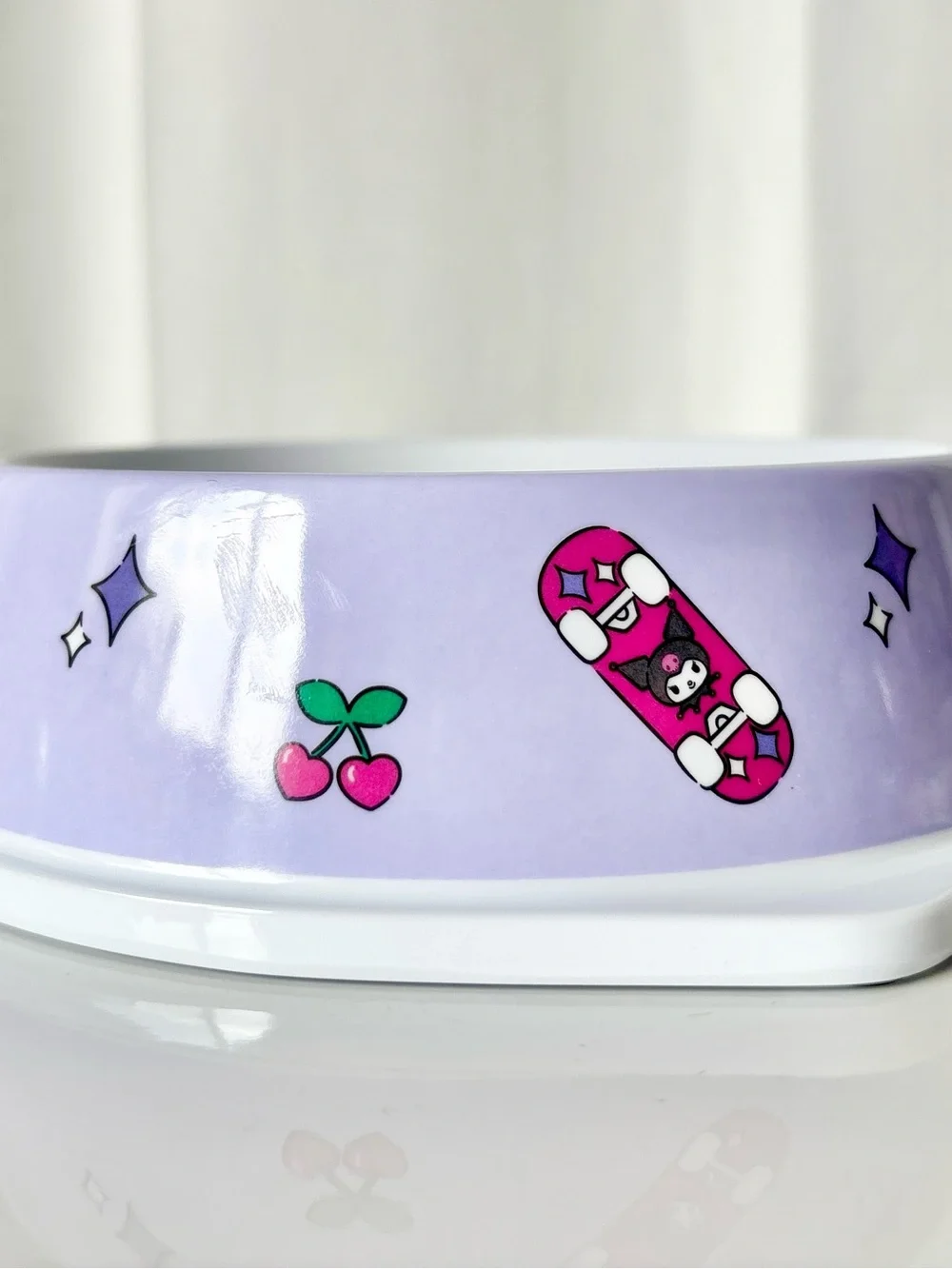 Kuromi Kawaii Pet Food Bowl Water Bowl Dog Bowl Cat Bowl NWT Japan Exclusive